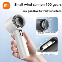 Xiaomi 100 speed handheld fan USB charging mini outdoor portable violent turbo fan ice-sensing hurricane cannon For home office