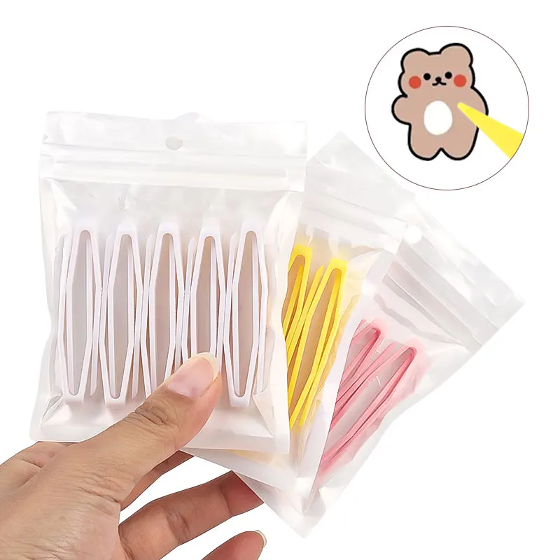 Pincettes en plastique pour greffage de faux cils, petites pincettes jetables, outils, artisanat, Clips en plastique, outils de maquillage, 10 pièces