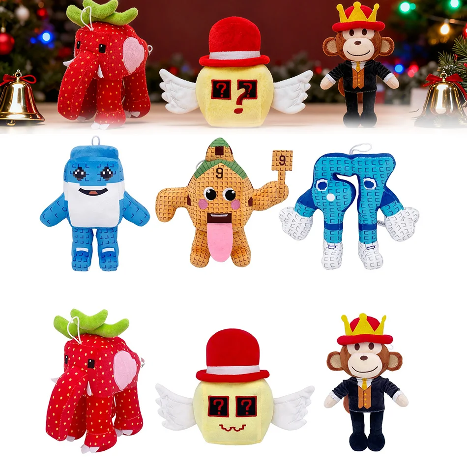 سرقة A Brainrot Esok School Plush Sammy Jandel الفراولة الفيل بلوشي لطيف رقم. 9 منزل دمية محشوة لعبة هدية عيد الميلاد