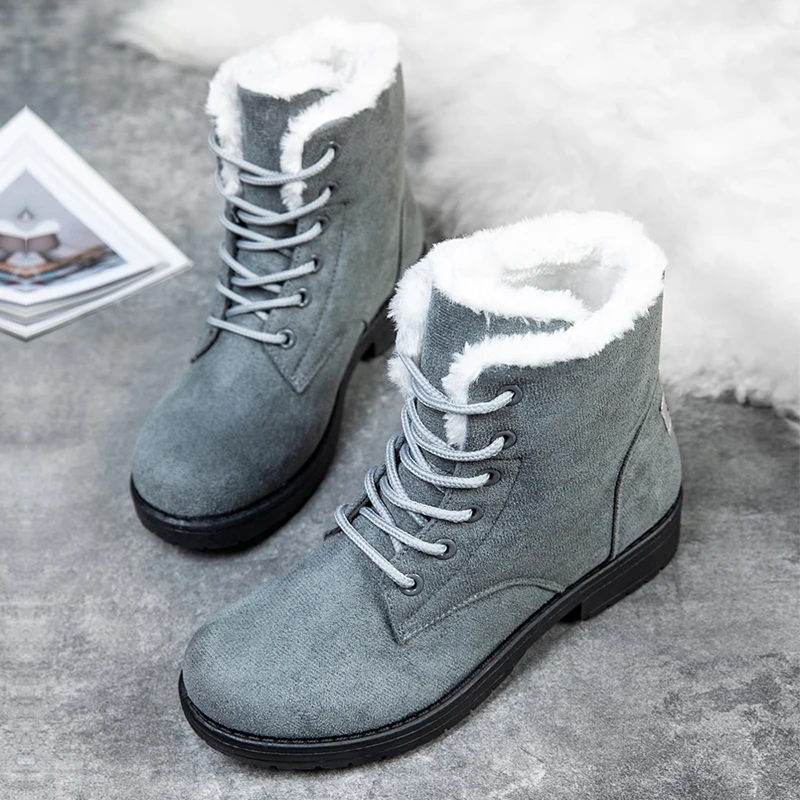 Snow Women Boots New Shoes For Women Platform Shoes Woman Fur Keep Warm Boots Ladies Soft Plush Winter Shoes Women Botas Mujer