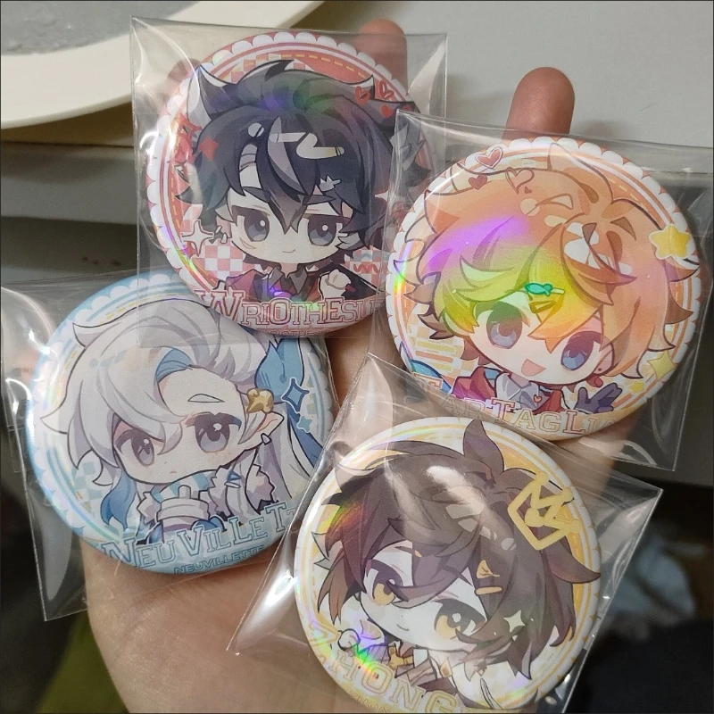 Anime Genshin Impact Fans fonctionne dessin animé mignon Cullet Laser broche Badge Cosplay accessoires pour vêtements sac à dos décor broche cadeau