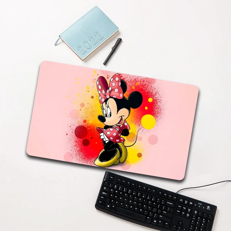 

Disney Spray Paint Minnie Mouse Pink Mouse Pad Large Non-slip Waterproof Desk Mat for Computer Laptop