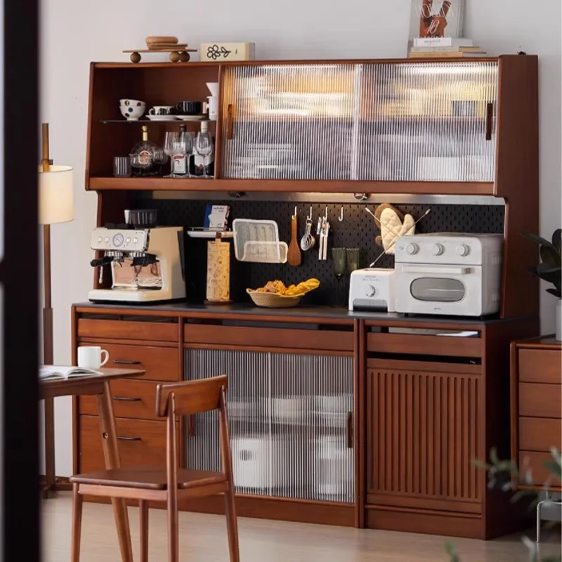 

Nordic solid wood dining side cabinet entrance hole board Japanese wine cabinet