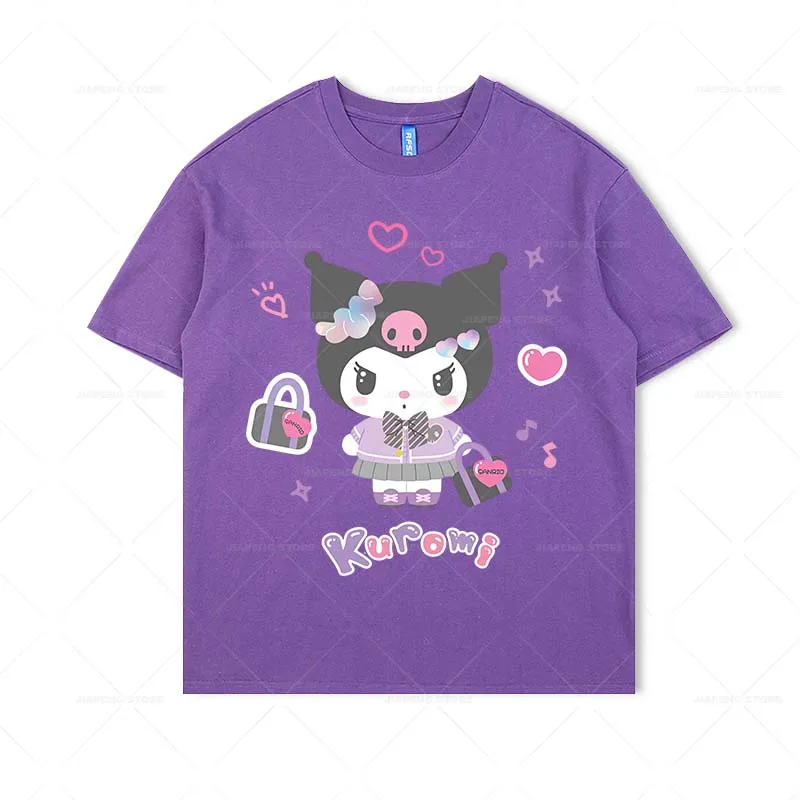 School Cinnamoroll Iron on Patches for Clothes Heat Transfers Sanrio Kuromi Melody Printed Thermal Stickers on T-shirt Decor DIY
