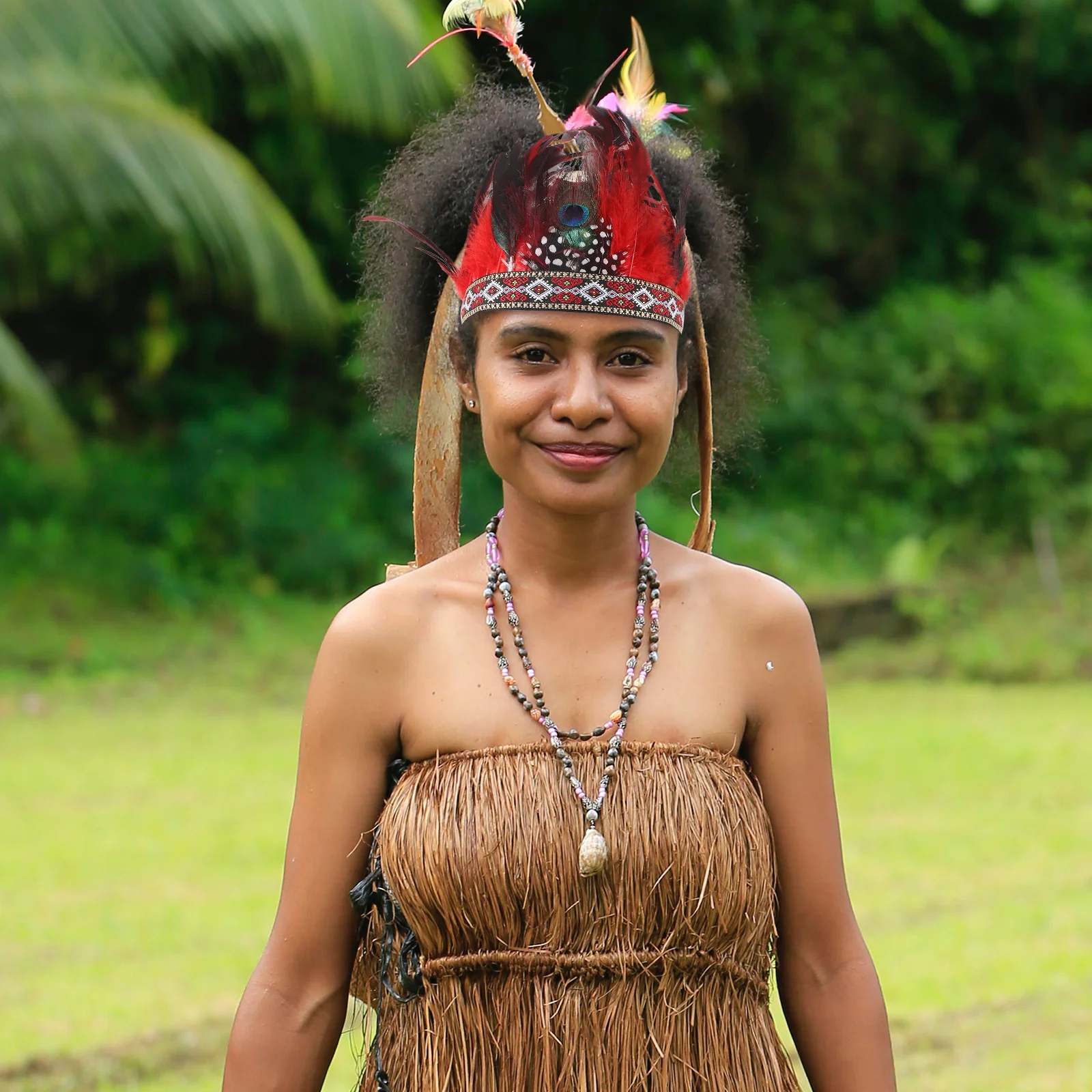 플루메이지 카니발 헤드피스 독특하고 생동감 넘치는 파티 헤드드레스 여성용 축제 공연 장식용 헤드밴드