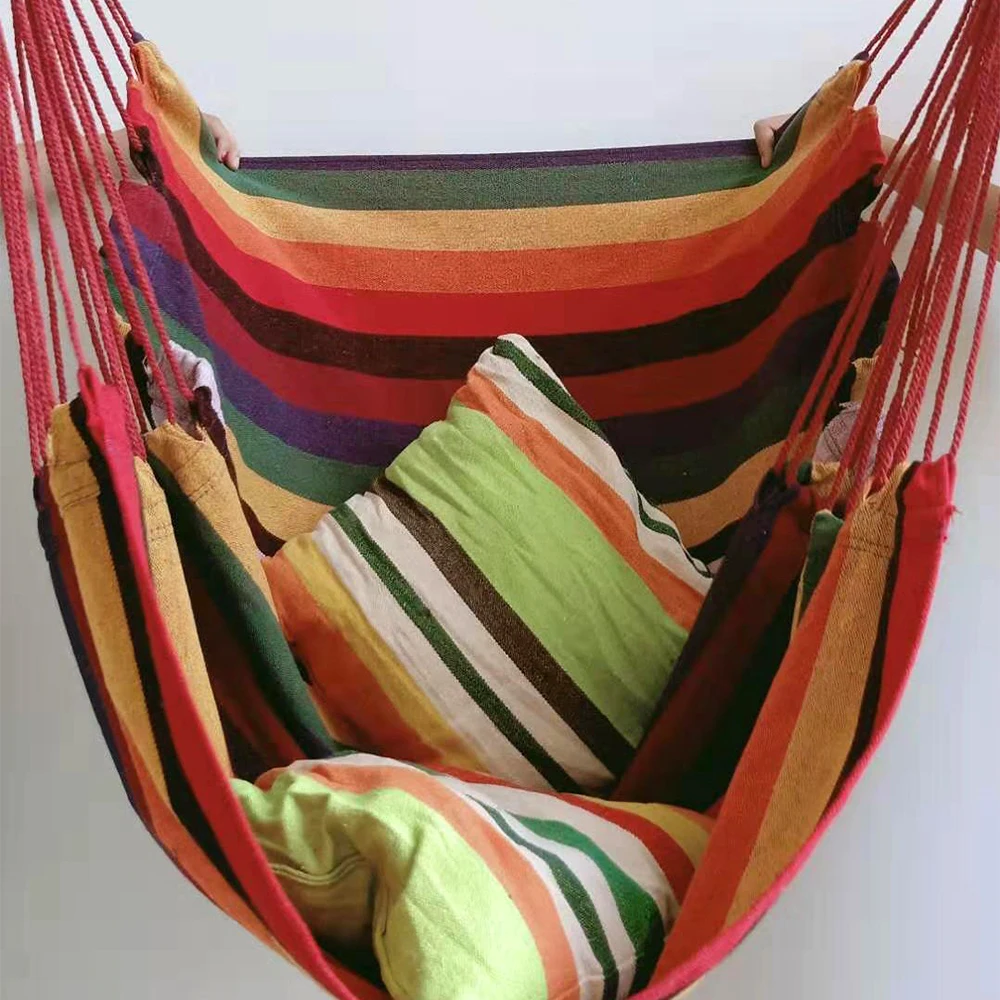 Travel Colorful Garden 120KG Camping Rope Bed Bedroom Home Hammock Chair Hammock Swings Swing Seat Hanging Hammock