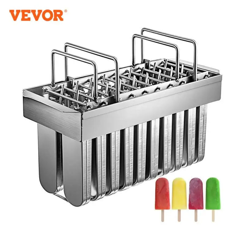 VEVOR 20 pcs Ice Cream Stick Mold Food-Grade Aço Inoxidável Lolly Popsicle Pop Titular Durável Saudável Eficiente Comercial Casa