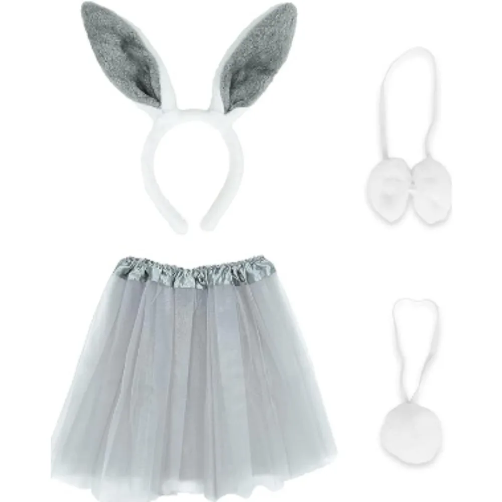 PESENAR Easter Bunny Costume Children\'s Gift Bunny Decorative Tutu Set with Ears and Bow