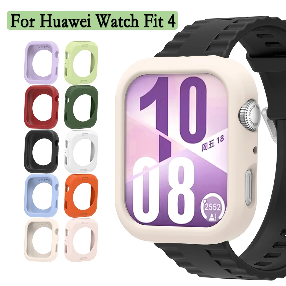 

For Huawei Watch Fit 4 Soft Silicone Case Anti Scratch Protective Cover Colorful Watch Shell Decoration For Huawei Fit 4