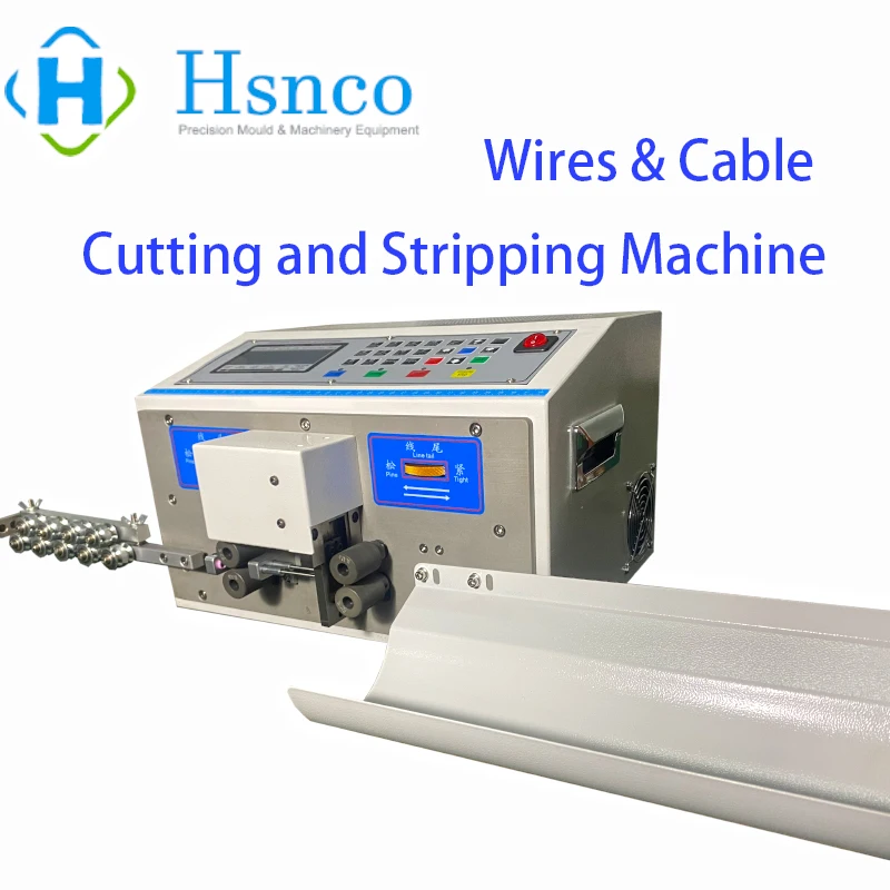 HS-BY01-2 Automatic Wires & Cable Cutting and Stripping Machine 2 Lines 4 Wheels Drive Wire Range 0.25 mm²-2.5 mm²