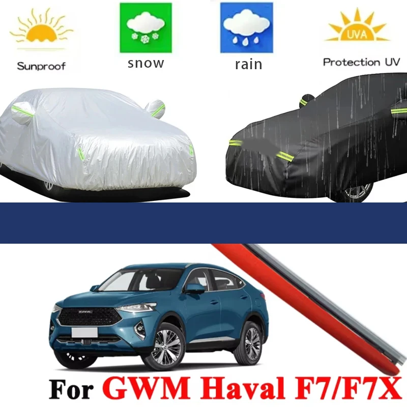 

For Haval F7 F7X SUV Covers 2019- 2025 Full Car Covers Outdoor Sun Anti UV Rain Snow Dust Protection Oxford Cloth Accessories