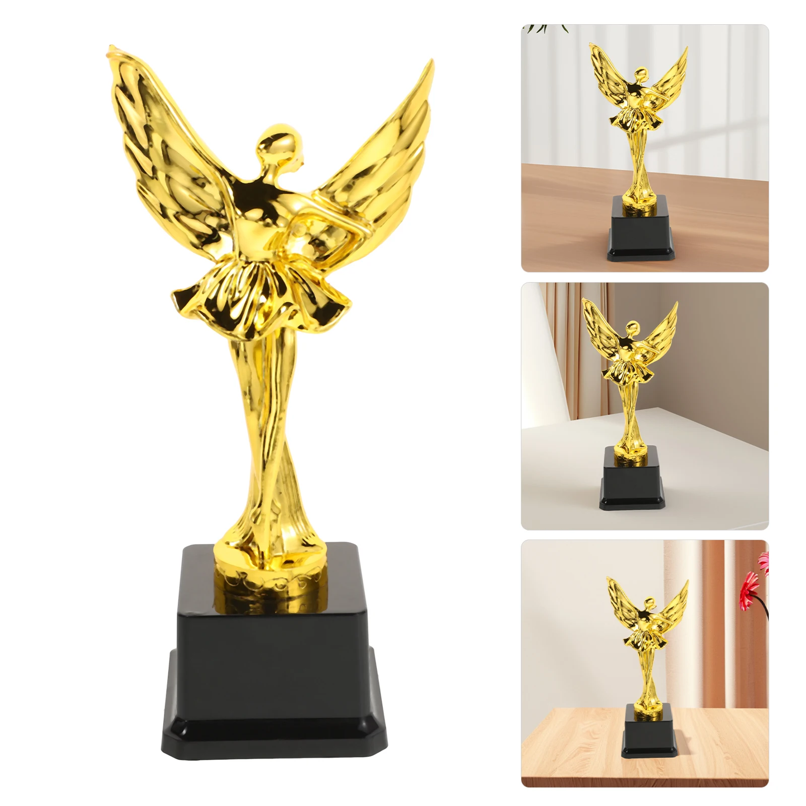 

Trophy Cups Dance Dancer Shaped Decor Small Student Plastic Competition for Winner