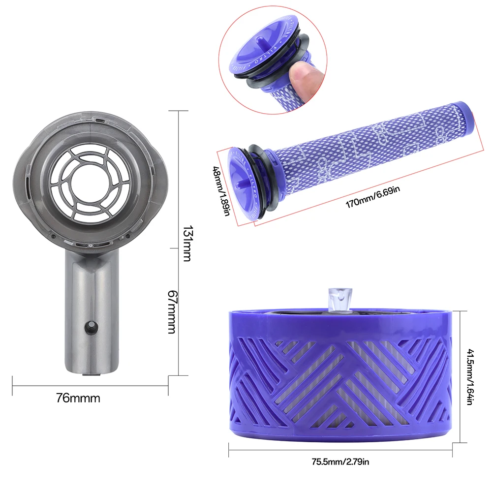 Motor Rear Cover For Dyson V6 DC58 DC59 DC61 DC62 DC63 DC74 Vacuum Cleaner Accessories HEPA Filter Replacement parts