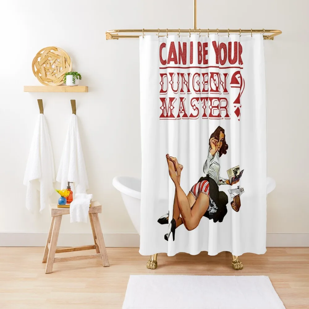 

Can I Be Your Dungeon Master Shower Curtain Washable Waterproof Fabric Shower Curtain