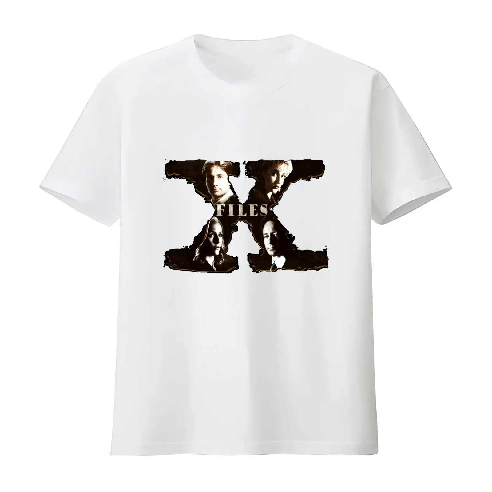 The X-Files T-Shirt Summer Casual Cotton Tee Oversized Streetwear Tops Vintage Graphic Print Loose Fit Short Sleeve