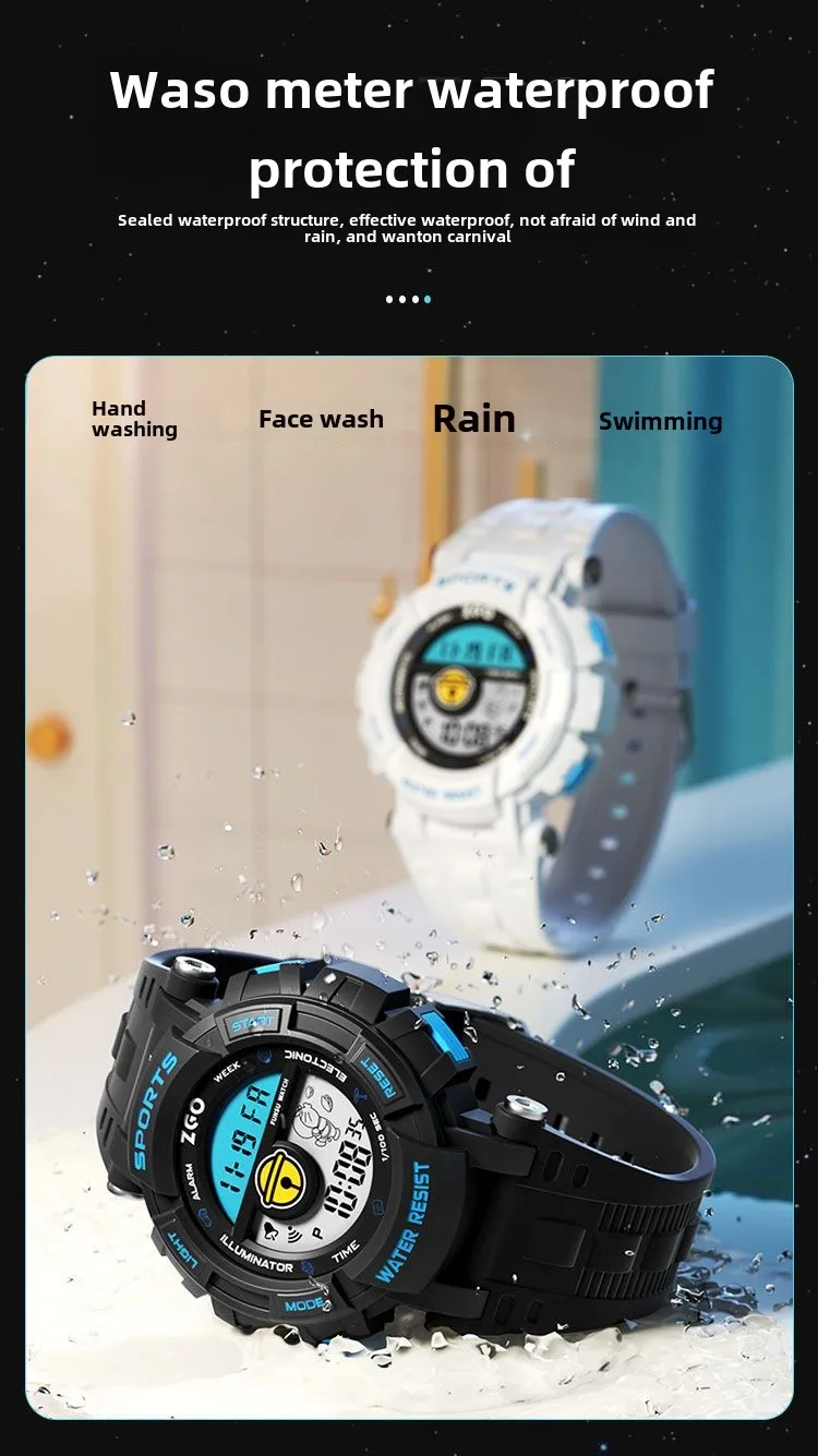 Doraemon Kids Digital Watch – Shockproof, Luminous & Drop-Resistant
