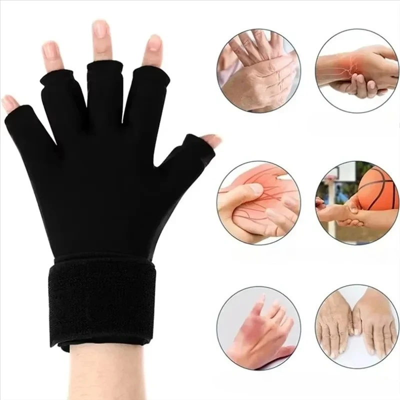 

1PCS Gel Gloves Hot and Cold Compress Hand Guards Finger Gloves Adjustable Wrist Strap Relieve Hand Pain Elastic Wrist Guards