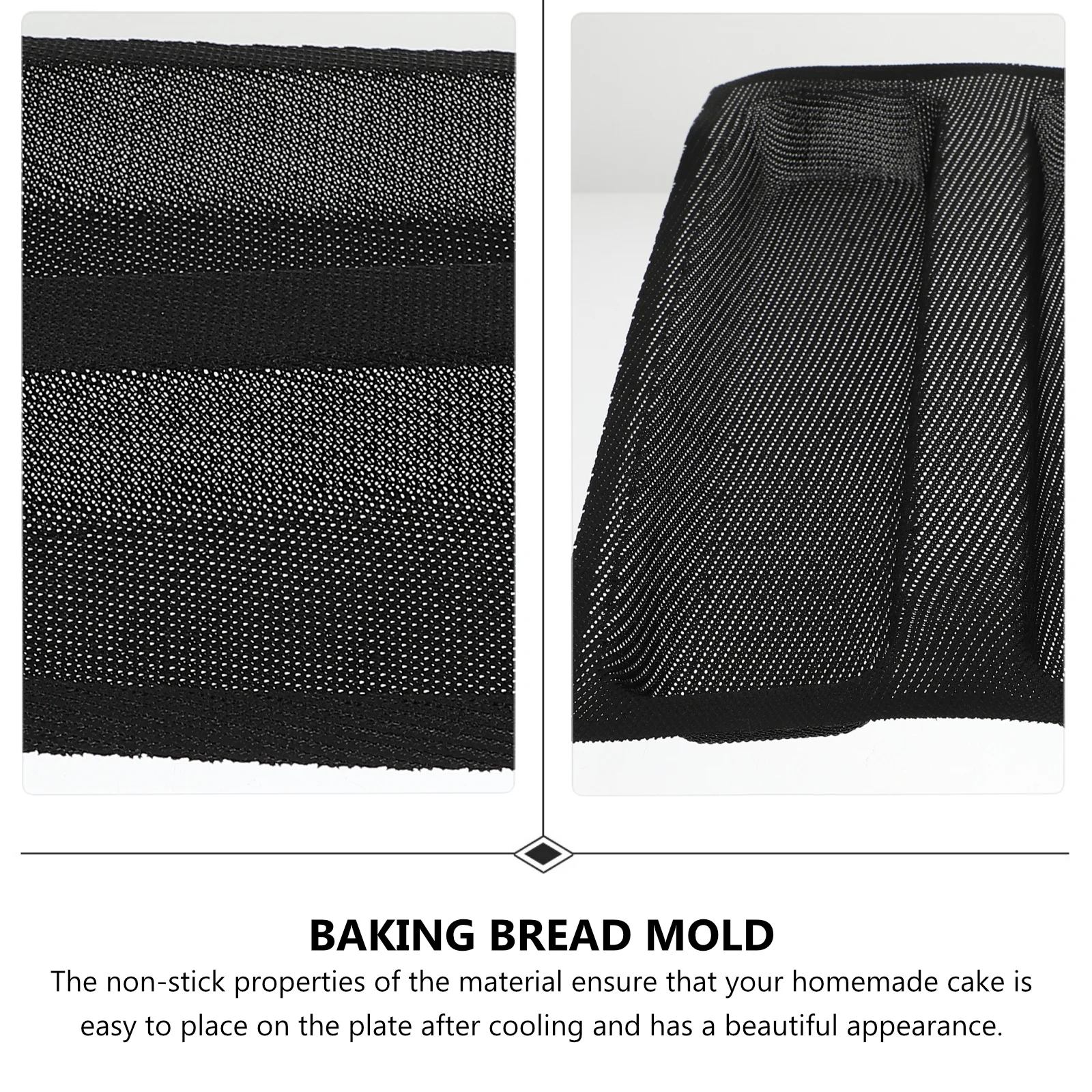 

1Pcs Non-Stick Breathable Silicone Bread Mold Practical Baking Tray for Homemade Cake Easy Demolding Long Lasting Gift Black