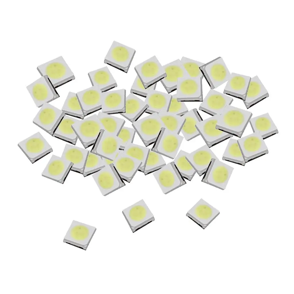 Pack of 50 LED Light Emitting Diodes Electronics Components, 1 W, 3V, White