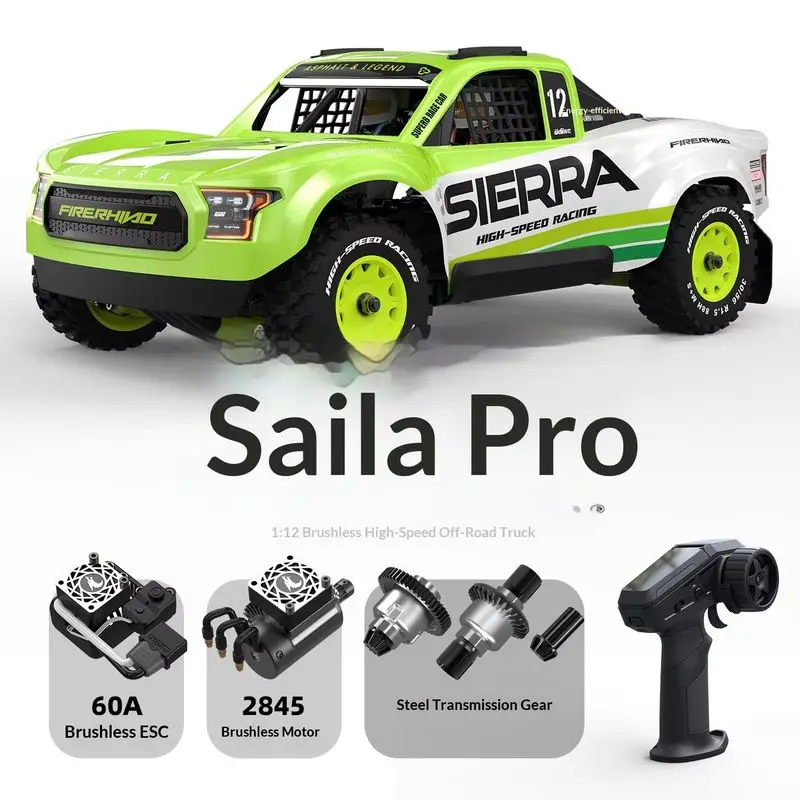 Yudi UD1203 1/12 Saila Pro Brushless Telecomando Elettrico a Quattro Ruote Motrici Fuoristrada Deserto Breve Corso RC Camion Giocattolo