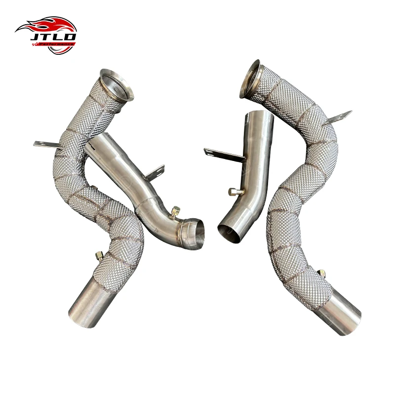 Performance 304 Stainless Steel Exhaust Heat Shield Downpipe For Mercedes Benz GLS63 X167 4.0T 2020+ OPF Version