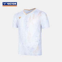 2025 New Victor Victory Badminton Tennis Clothing Sports Short-sleeved T-shirt Comfortable Breathable Sweat-absorbent Cool Top