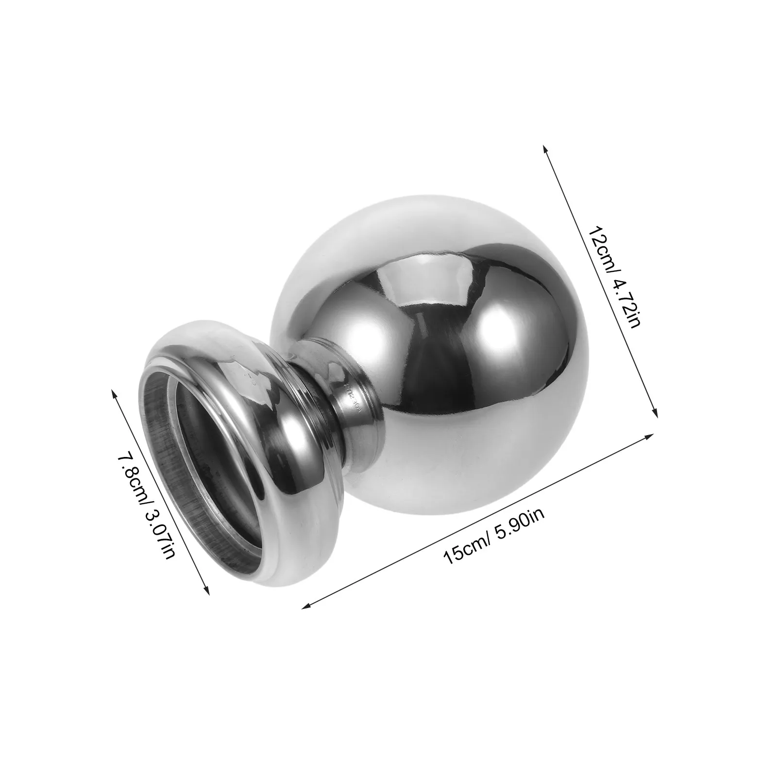 Stainless Steel Round Handrail End Cap Hollow Sphere Banister End Cover Modern Staircase Rail Outdoor Indoor Railings Rail Pole