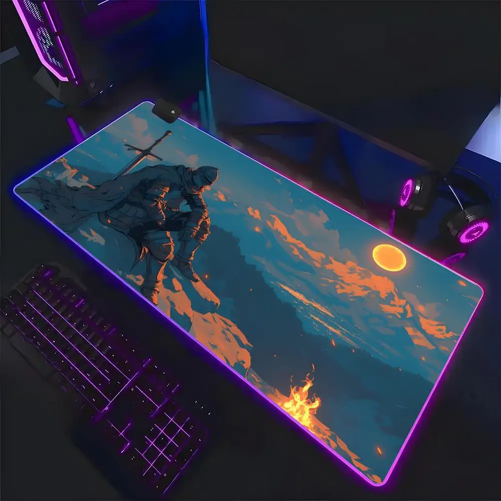 

Коврик для мыши D-Dark F-Fantasy Dark Knight, большой игровой коврик с защитой по краям, утолщенный, для компьютерной клавиатуры, стола, рабочего места