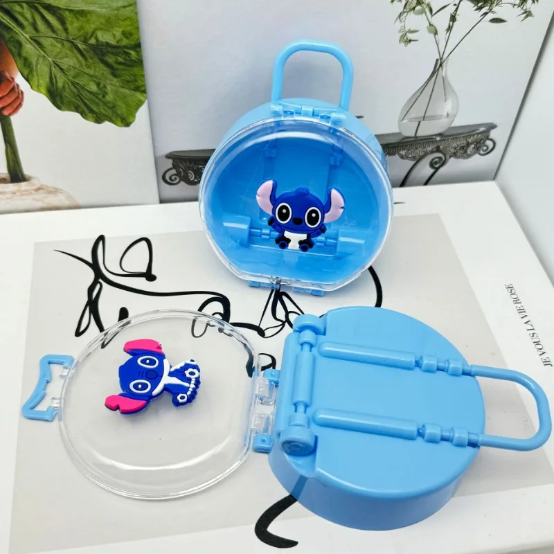 

Stitch Children Desktop Storage Box Cartoon Cute Mini Suitcase Plastics Model Jewelry Necklace Organize Tidy Up Birthday Gifts