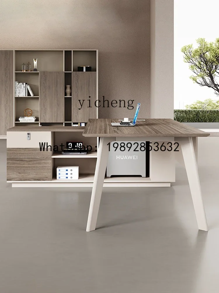 Boss Desk Office Computer Desk Company Single Fashion Manager Executive Desk and Chair