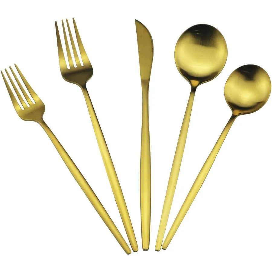 60-Piece 60-Piece 18/10 Stainless Steel Flatware Set for 12, Matte Finish Modern Silverware with Dinner & Dessert Forks/Spoons/Knives, Dishwasher Safe - Aliexpress Deal