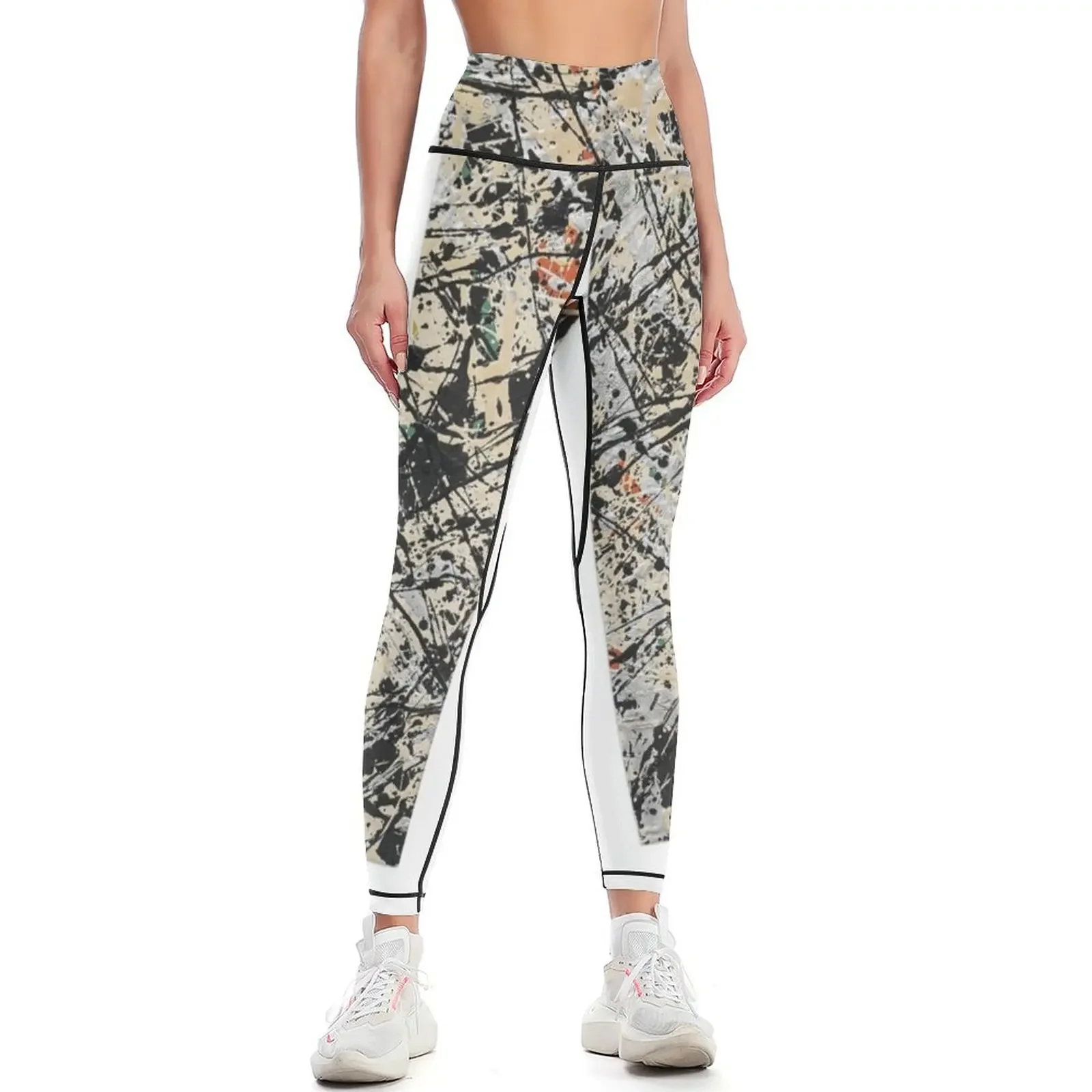 

Jackson Pollack - Number 32 Leggings sports shirts gym push up tights for gym pants Women's trousers Womens Leggings