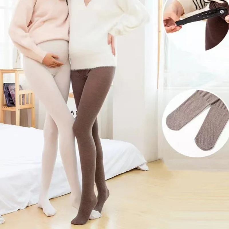 

Spring Tights For Maternity Soft Women Pregnant Adjustable High Waist Pantyhose U-shaped Belly Support Tight Pregnancy Leggings