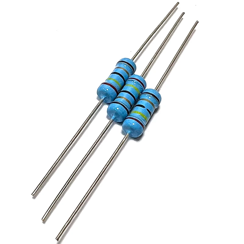 20pcs 1W Metal Film Resistor 2.4 2.7 3 24 27 30 240 270 300 R K Ohm 0.3 0.27 1% Five-color Ring Resistance 2R4 2R7 3R 2.4K 2.7K