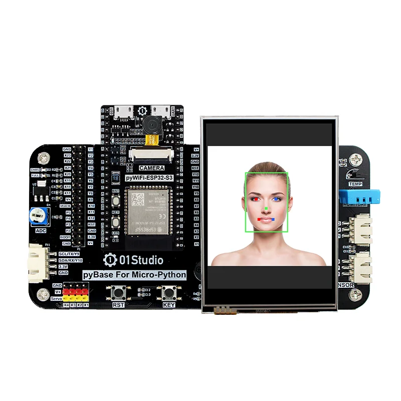 01Studio pyWiFi- ESP32-S3 AI Machine Vision Development Demo Embedded Board MicroPython IOT WiFi Programming Develop Wireless