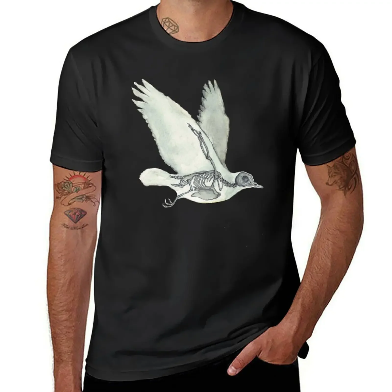 Bird Skeleton: Animal Dove Anatomy T-Shirt blacks graphic t shirt vintage new edition anime tshirt mens tall t shirts