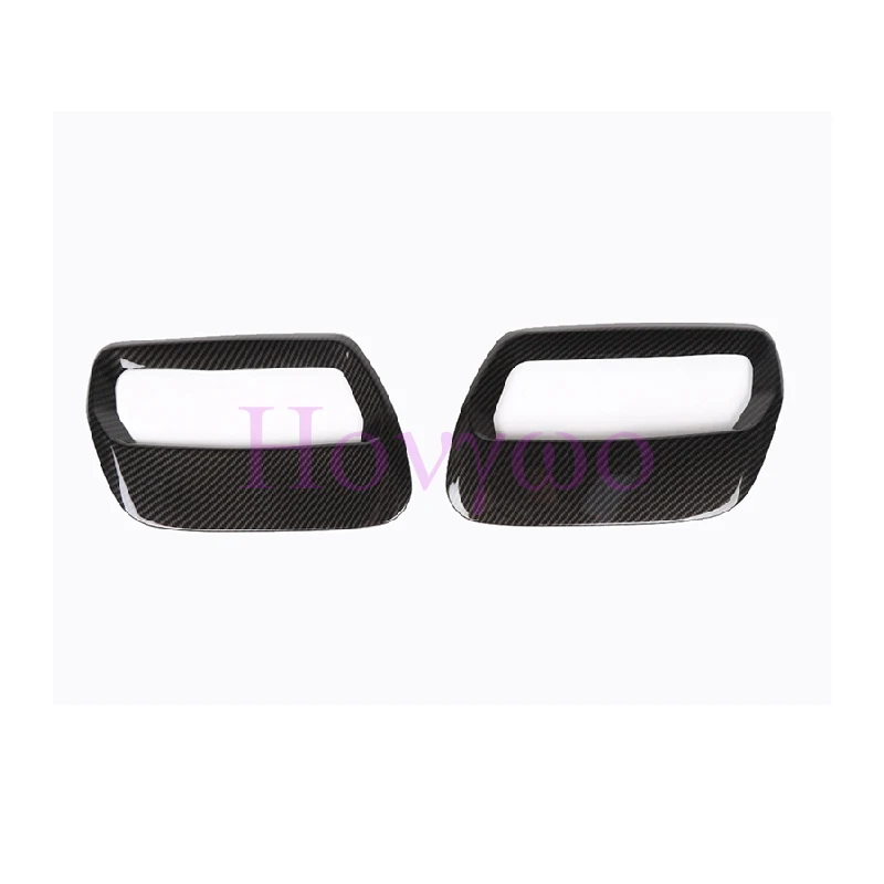 Real Carbon fiber Car Hood Scoop Vent Frame Trim Engine Bonnet Outlet Air Intake Cover For Ford Mustang 2018-2023 view 2