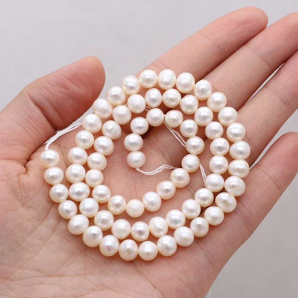 6-7mm AAA+ Natural Freshwater Pearl Beads Round Shape Isolation Loose Beads for Jewelry Making DIY Necklace Bracelet Accessorie