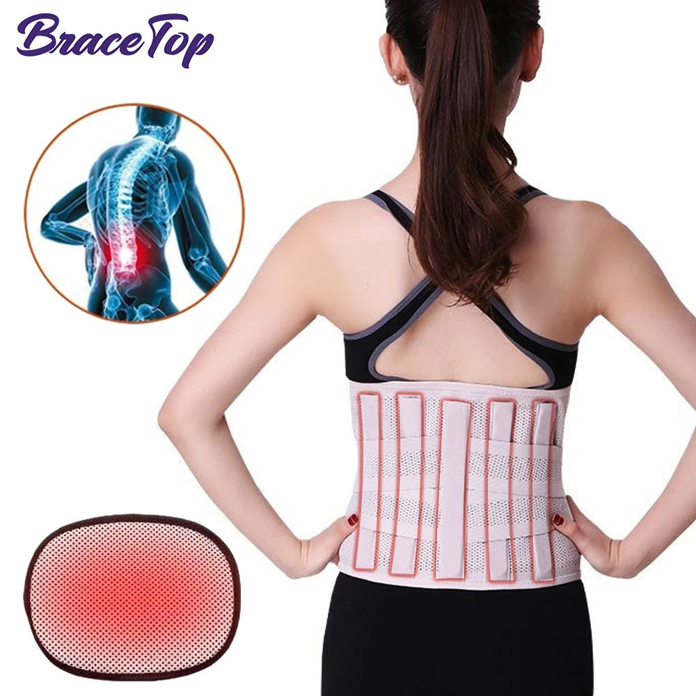 

1 PCS Adjustable Tourmaline Lower Back Brace Self Heating Lumbar Support Wrap for Recovery Workout Herniated Disc Pain Relief