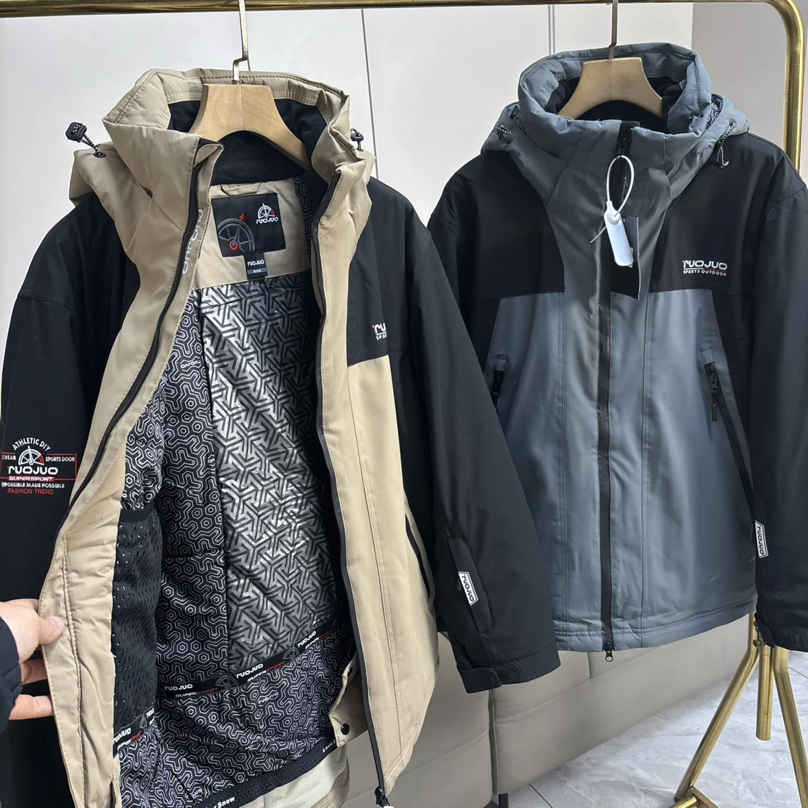 

Зимняя утепленная повседневная куртка с капюшоном для мужчин, спортивная одежда, ветрозащитная, водонепроницаемая, из полиэстера, теплая, молодежная, модная