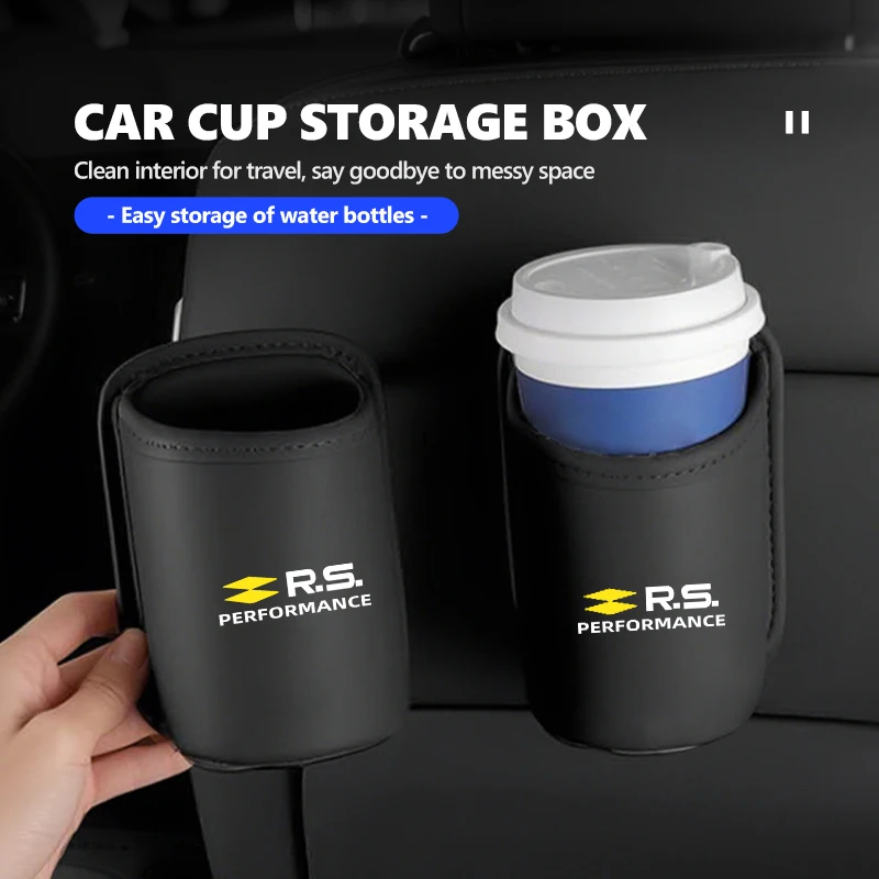 Caixa de armazenamento do carro suporte copo pendurar rack bebidas multifuncional para renault rs clio cênico logan megane koleos sandero safrane