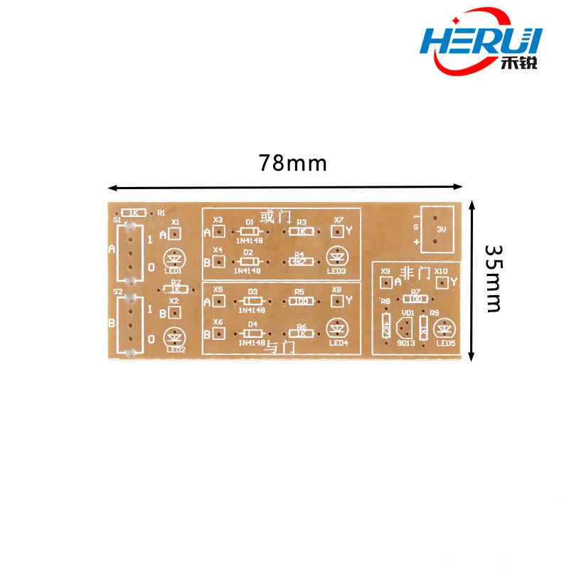 Discrete component gate circuit kit and door or door not door practical training discrete digital circuit teaching experimenDIY