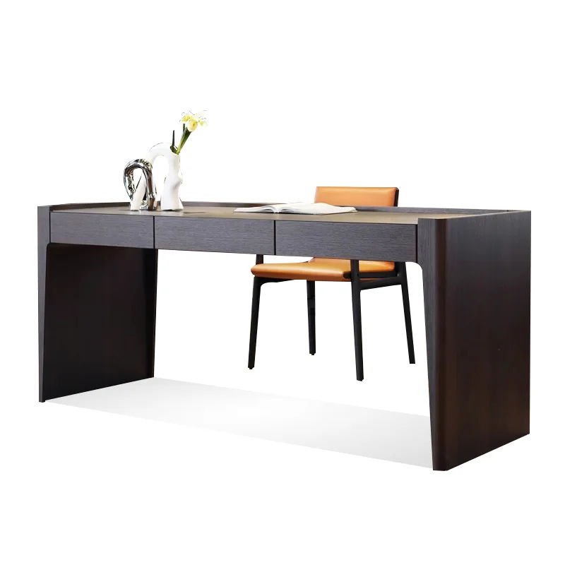 

Italian minimalist designer desk home study living room computer desk workbench simple modern light luxury desk