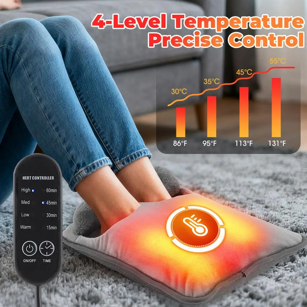 

Electric Foot Heating Pad Electric Warm Mat Household Soft Plush Winter Warm Blanket Multi Functional Foot Warming Mat Office