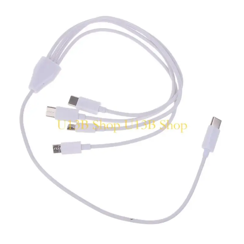U13B 4-in-1 USB C To Micro USB Type C Cable For Mobile Phone Multi Charging Wire
