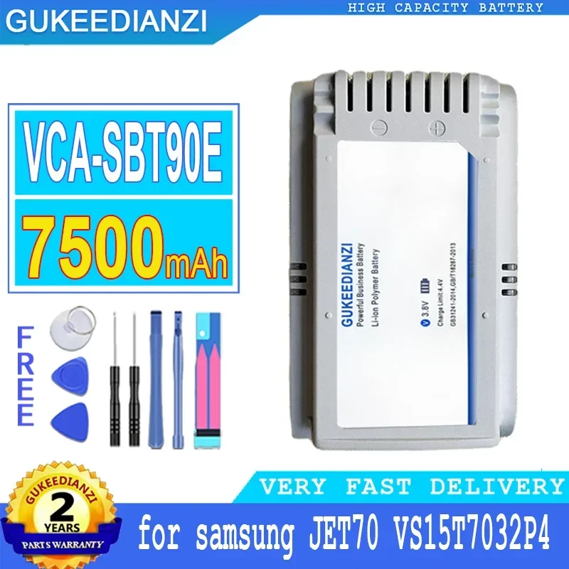 

High Capacity Replacement Backup Battery 7500mAh For samsung JET70 VS15T7032P4 VCA-SBT90E