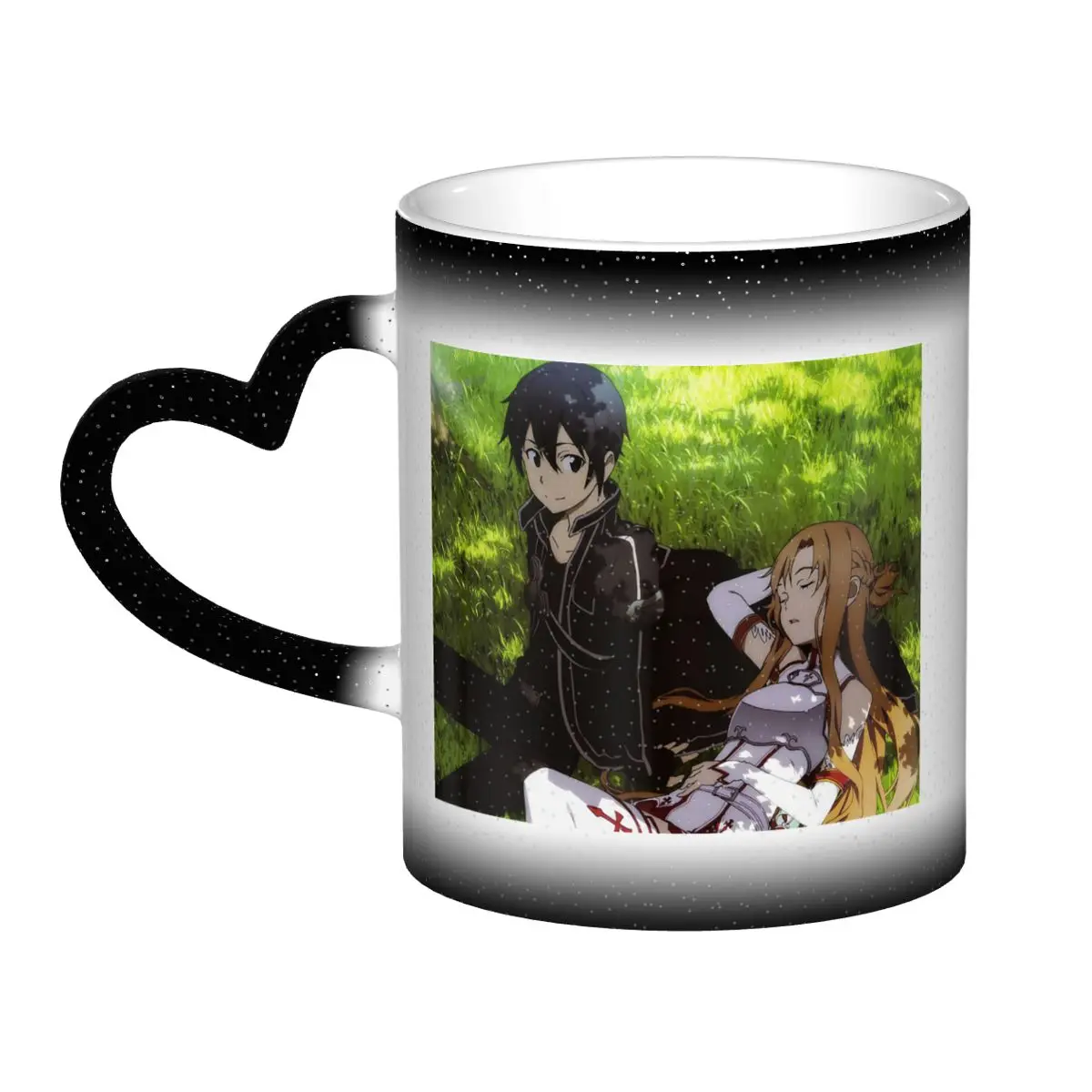 Sword Art Online Sao Yuuki Asuna Anime Mug Funny Ceramic Coffee Cups Tea Mugs Milk Cup Drinkware Gifts for Woman Man