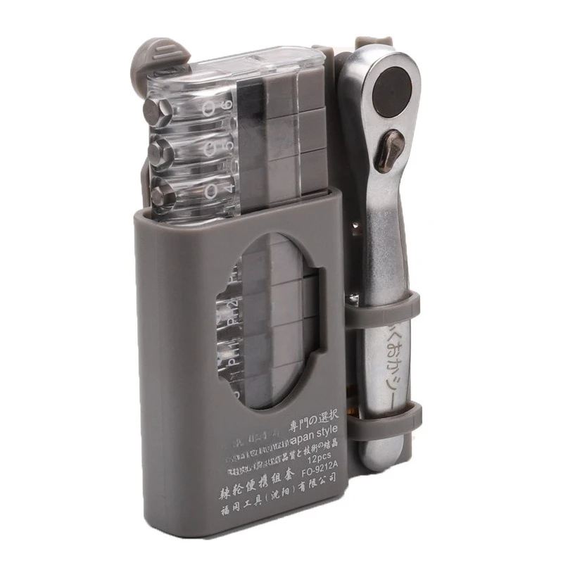 

Screwdriver set, short handle 90 degrees right angle positive and negative ratchet wrench combination