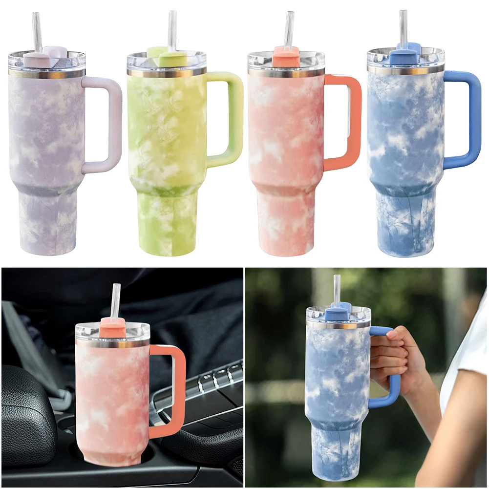 

Stainless Steel Thermal Travel Mug with Straw Vacuum Insulated Tumbler 40oz Thermal Coffee Car Cup Vacuum Insulated Car Mug