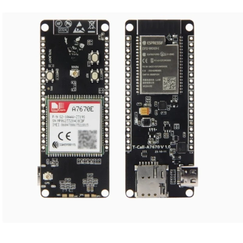 

Suitable for T-Call A7670 4G 2G ESP32 Development Board A7670E LTE GSM Module